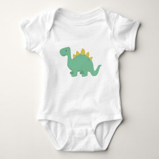 Tiny dinosaur baby bodysuit (Front)