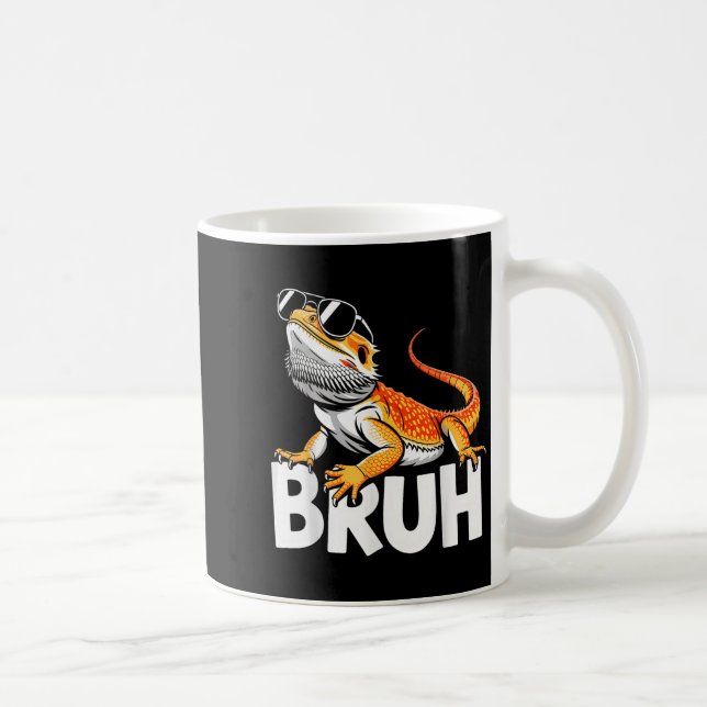 Tiny Dinosaur Bruh Bearded Dragon Lover Christmas  Coffee Mug (Right)