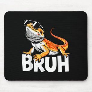 Tiny Dinosaur Bruh Bearded Dragon Lover Christmas Mouse Pad