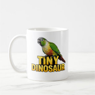 Tiny Dinosaur Green Cheek Conure Coffee Mug