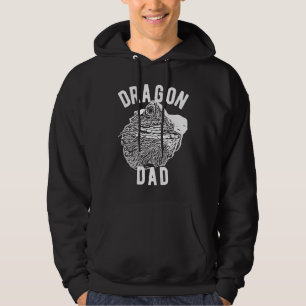 Tiny dinosaur Lizard Reptile Bearded Dragon Dad Hoodie