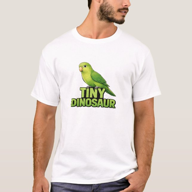 Tiny Dinosaur Parrotlet T-Shirt (Front)