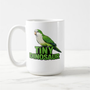Tiny Dinosaur Quaker Parrot Coffee Mug