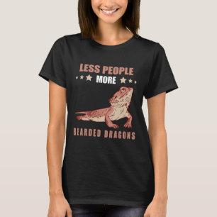 Tiny Dinosaur Reptile Lover Less People More Beard T-Shirt