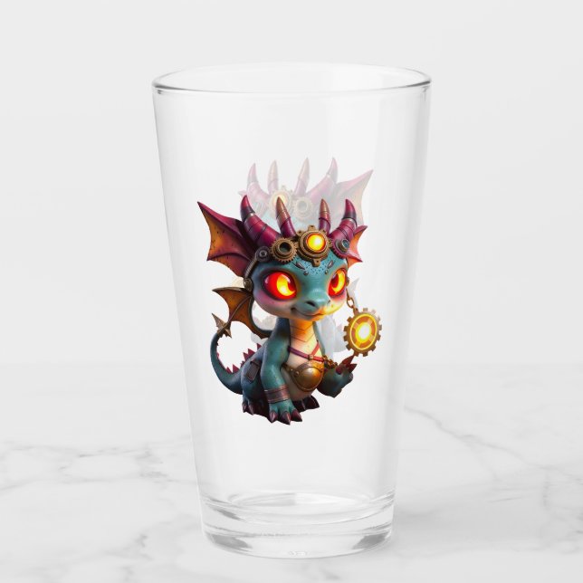 Tiny Dragon, Big Time Energy – The Ember Clockling Glass (Front)