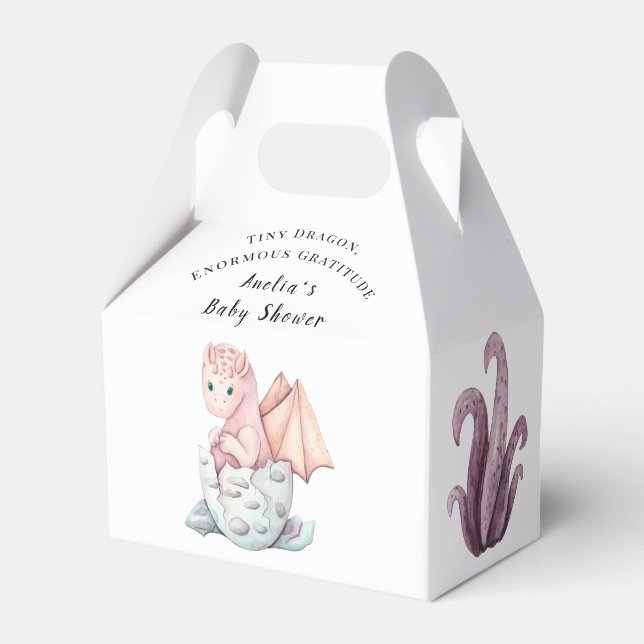 Tiny Dragon, Enormous Gratitude Favour Box (Front Side)