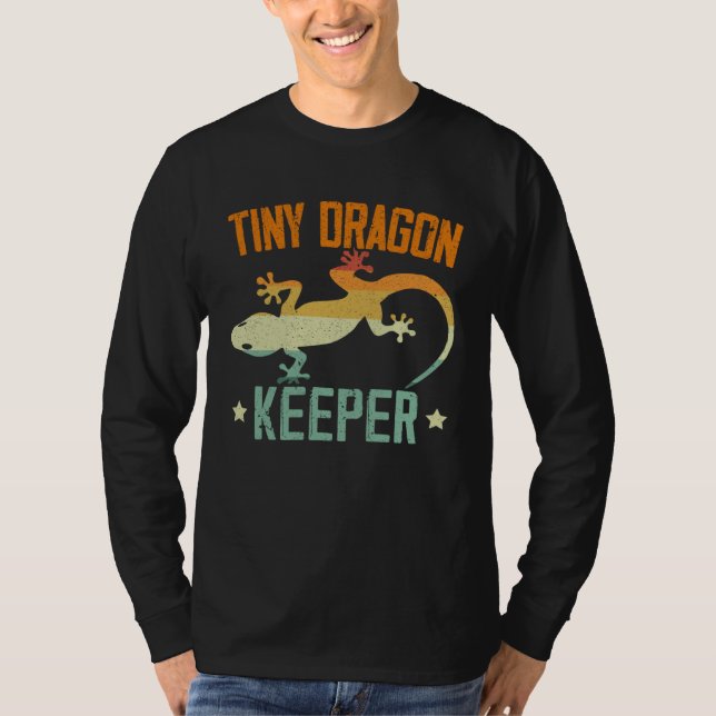 Tiny Dragon Keeper Reptile Leopard Gecko  Lizard   T-Shirt (Front)