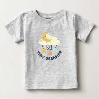 Tiny Dreamer Cute Sleeping Moon Baby T-Shirt