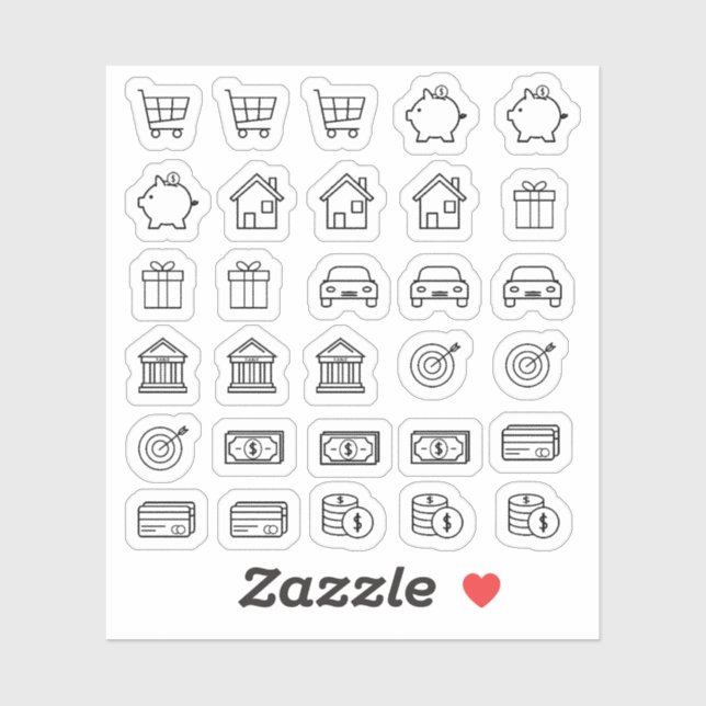Tiny Everyday Icons Mini Finance Budget Planner (Sheet)