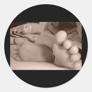 Tiny Feet Classic Round Sticker
