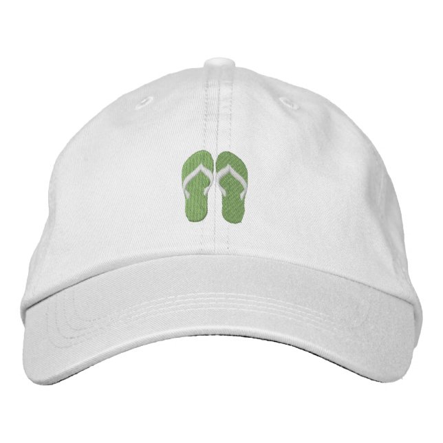 Tiny Flip Flops Embroidered Hat (Front)