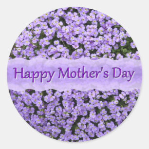 Tiny floral in lilac classic round sticker