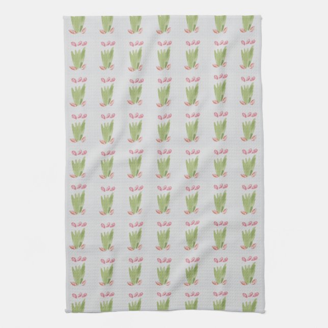 Tiny Floral Print Tea Towel (Vertical)