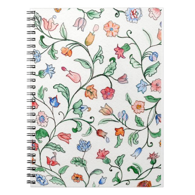 Tiny Floral Twines design on a Notebook / Journal (Front)