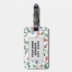 Tiny Floral Twines Luggage Tag. Tag