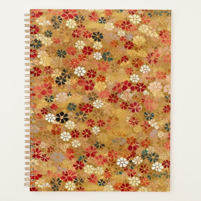 Tiny Flowers Chiyogami Planner (Front)