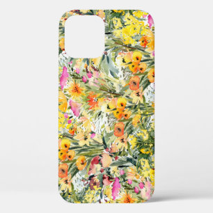 Tiny Flowers Field: Bright Watercolor. iPhone 12 Case