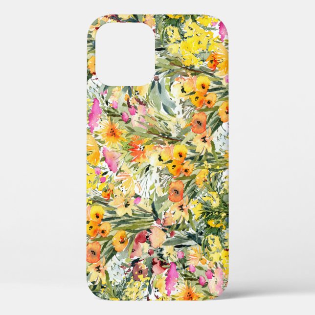 Tiny Flowers Field: Bright Watercolor. Case-Mate iPhone Case (Back)