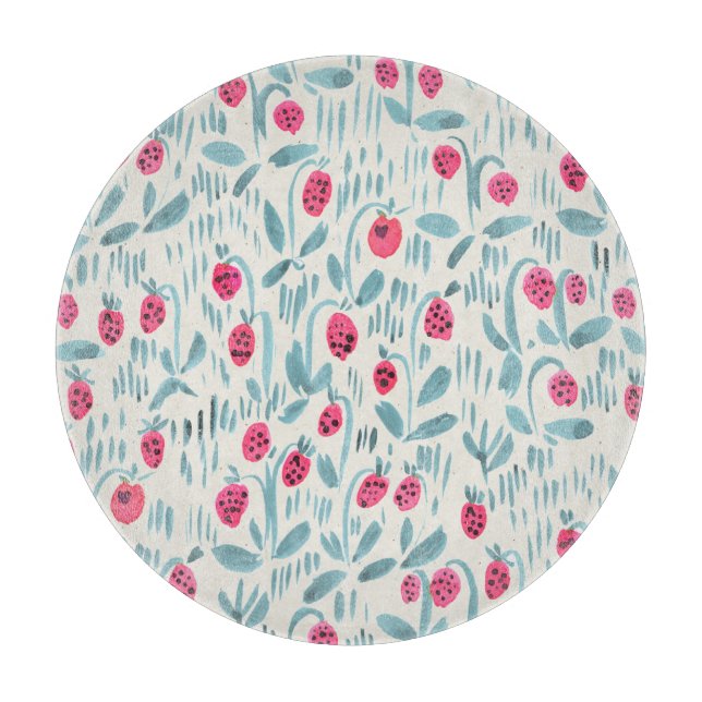 Tiny Flowers: Watercolor Seamless Cutting Board (Front)