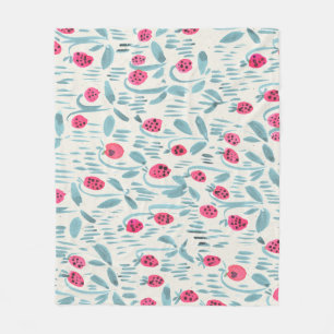 Tiny Flowers: Watercolor Seamless Fleece Blanket
