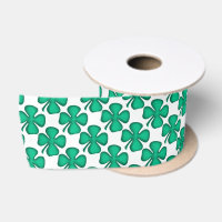 Tiny Four Leaf Clovers ribbon spool