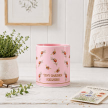 Tiny Garden Helpers Pink Ladybug Mug