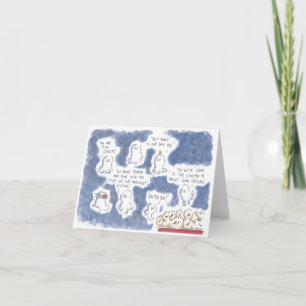 Tiny Ghosts Go To The Cinema Greetings Card