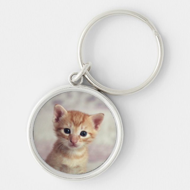 Tiny Ginger Kitten Key Ring (Front)