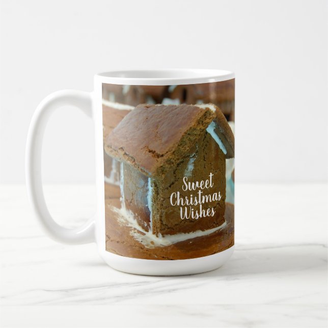 Tiny Gingerbread House Holiday Coffee Mug (Left)