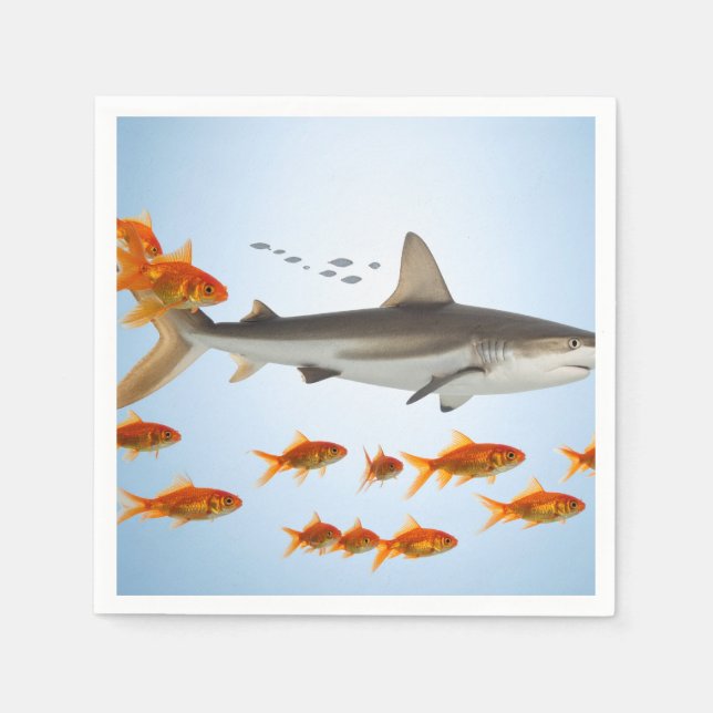 “Tiny Goldfish, Big Shark Energy” Napkin (Front)