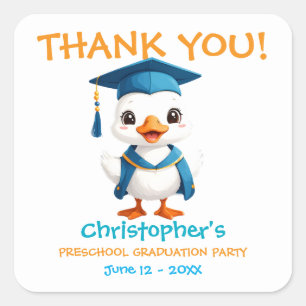Tiny Goose Graduation Celebration Square Sticker