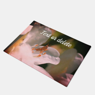 Tiny Grasshopper On Azalea Flower Personalised Doormat