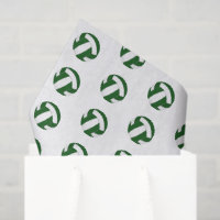 tiny green white volleyballs pattern