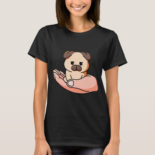 Tiny Grumpy Pug T-Shirt (Front)