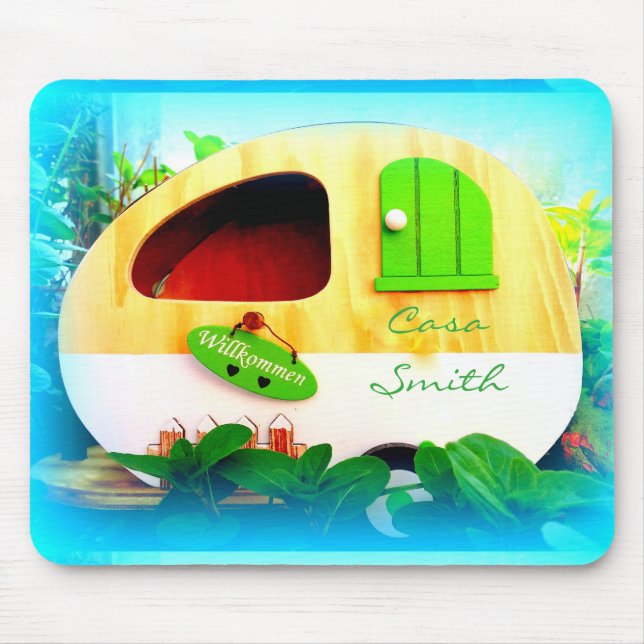 Tiny gypsy caravan casa mouse pad (Front)