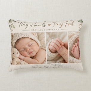 Tiny Hands Tiny Feet Baby Memories Decorative Cushion