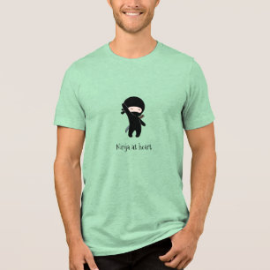 Tiny Happy Ninja at Heart Tri-Blend Shirt