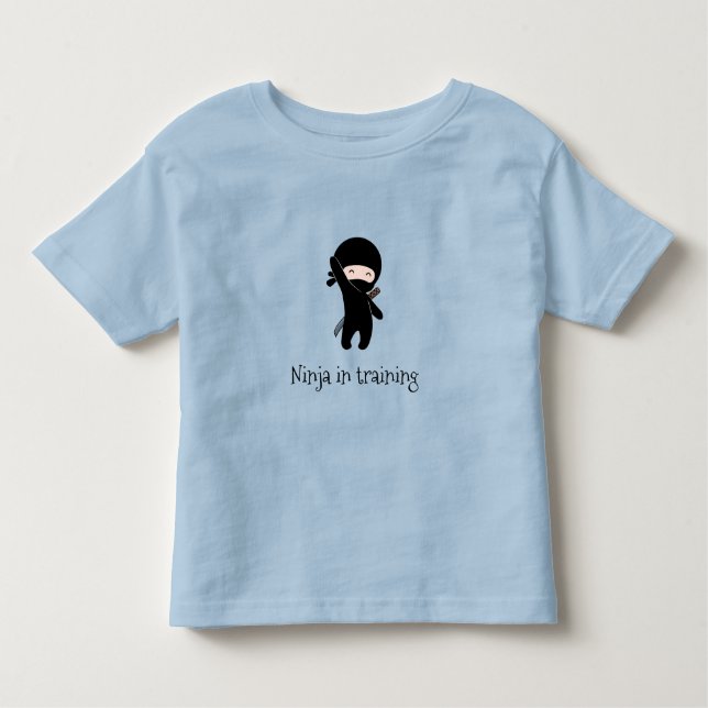Tiny Happy Ninja in Training Toddler T-Shirt (Front)
