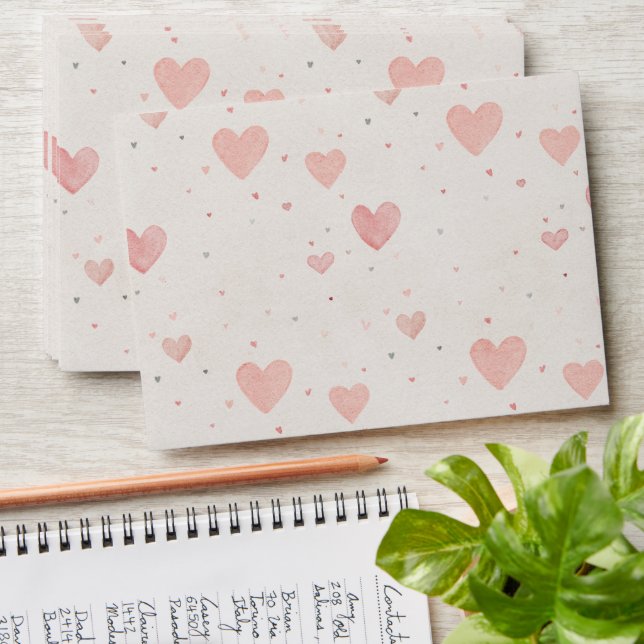 Tiny Heart Pattern Envelope (Stacked)