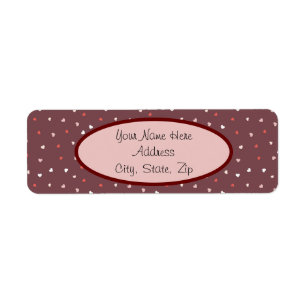 Tiny Heart Pattern Return Address Label