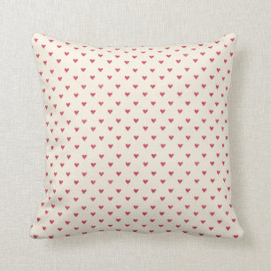 Tiny Hearts Little Red Dot Heart Print Cushion
