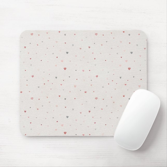 Tiny Hearts Minimal Mouse Pad (With Mouse)