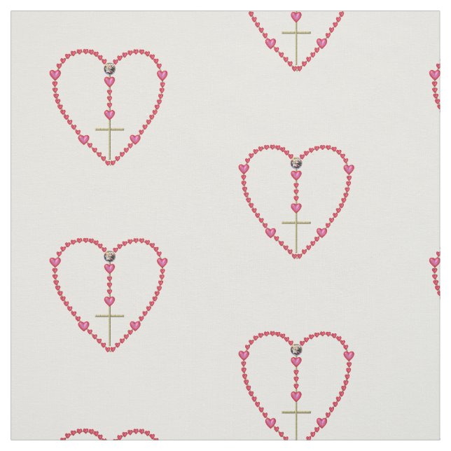 Tiny Hearts Rosary Fabric (Swatch)