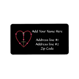Tiny hearts Rosary Label