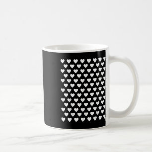Tiny Hearts White Polka Dot Pattern Cute Valentine Coffee Mug