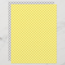 Tiny Hearts Yellow Grey Scrapbook Paper
