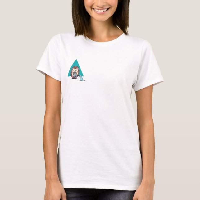 Tiny Hedgehog Gardener T-Shirt (Front)