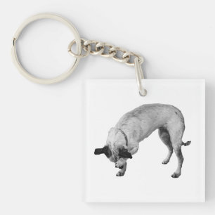 Tiny Hideaway Terrier Key Ring
