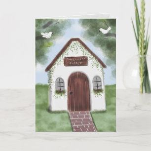 Tiny Honeymoon Cottage Wedding Thank You Card