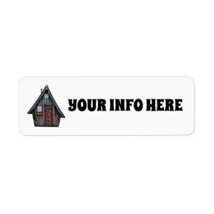 TINY HOUSE CABIN RETURN ADDRESS LABELS